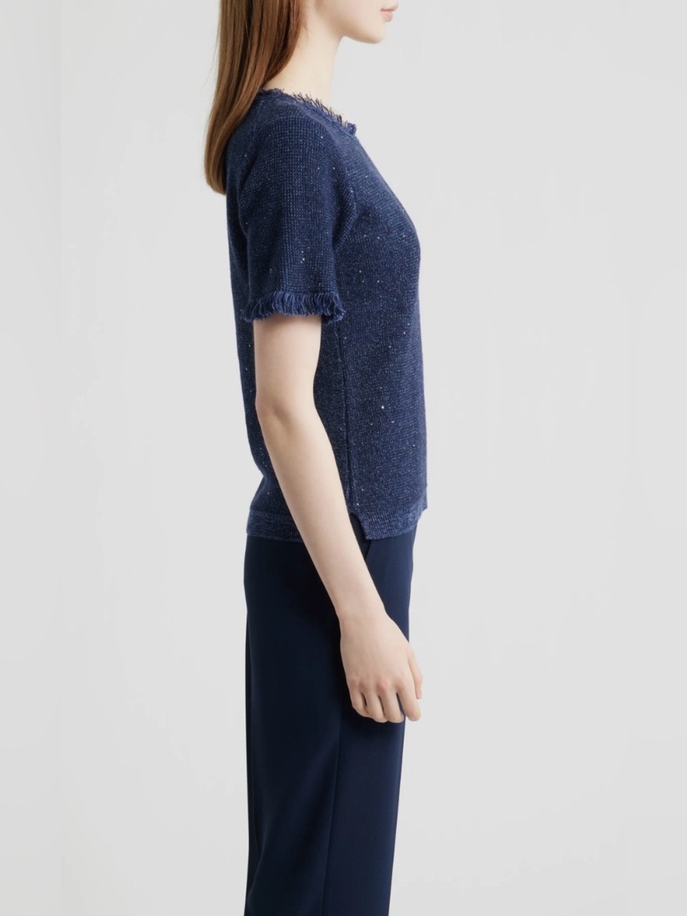 Kate Fringe Short Sleeve Sweater - Picture 3 of 8